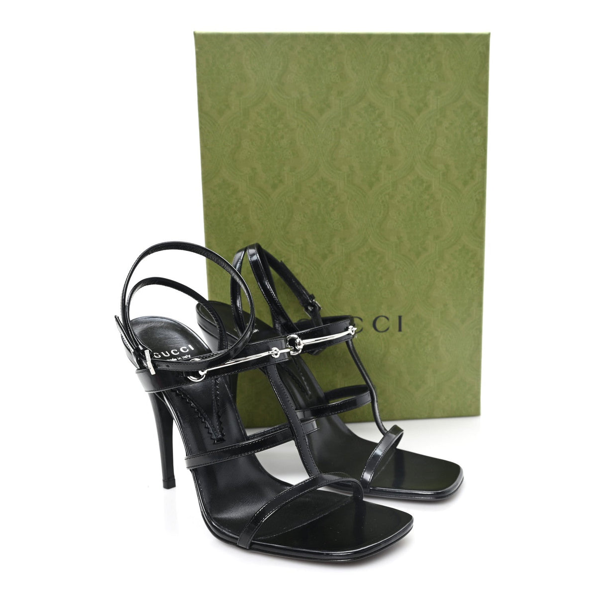 Nappa Regent Strappy Horsebit Sandals 39 Black