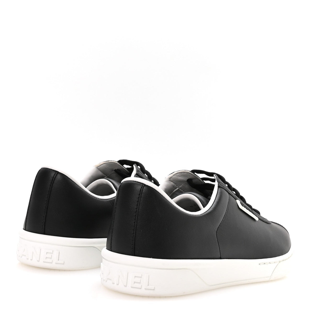 Calfskin CC Womens Sneakers 38 Black