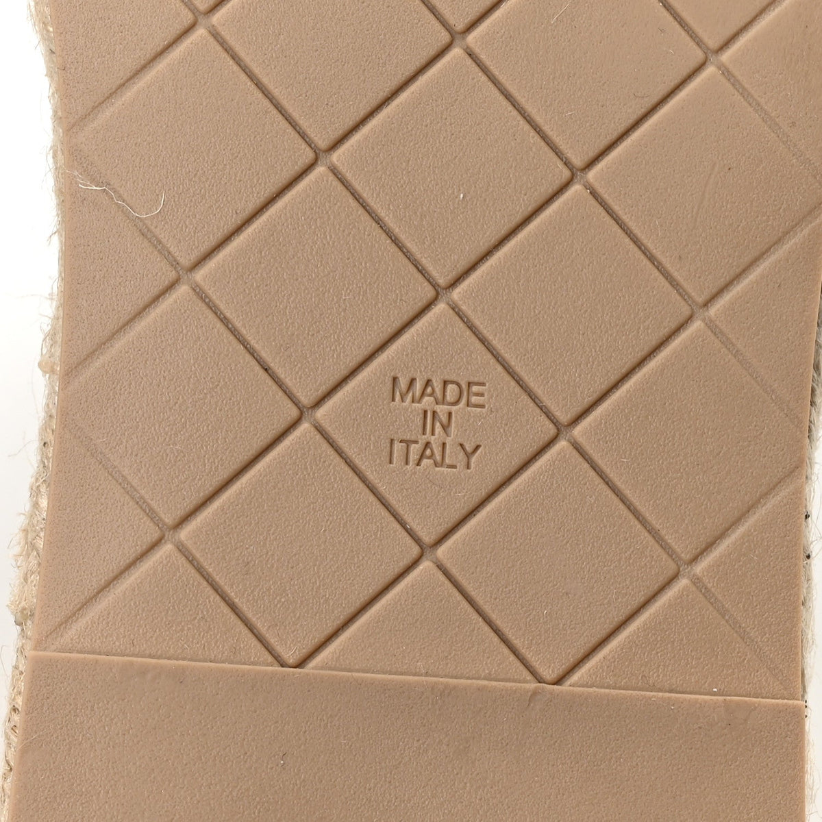 Lambskin Quilted CC Chain Espadrille Mules 41 Ivory