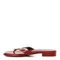 Lambskin CC Thong Sandals 38 Burgundy