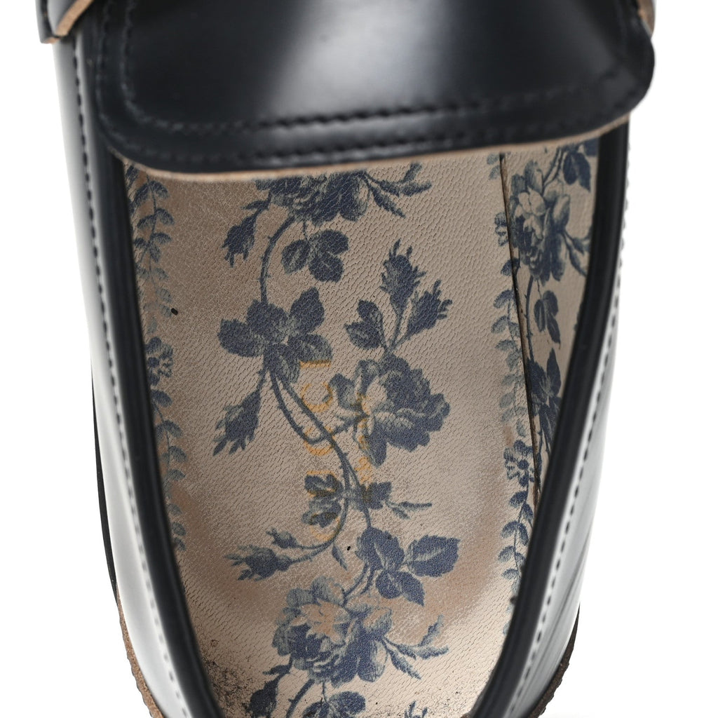 Cordovan Lux Womens Harald Horsebit 25mm Platform Loafers 40 Black