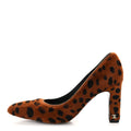 Pony Hair Lambskin Pumps 37 Brown Black