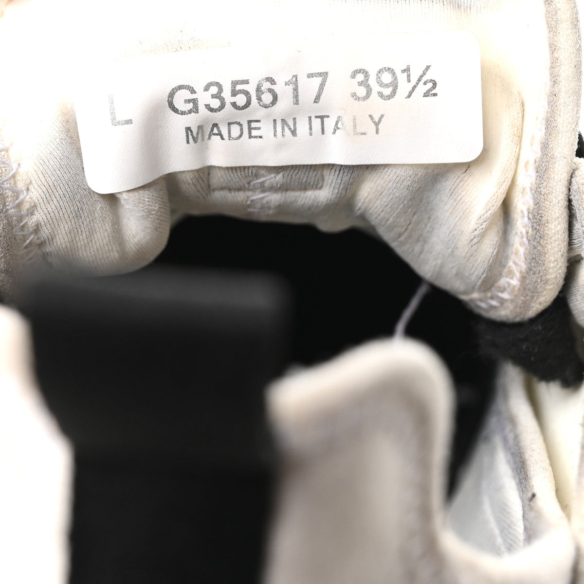 Velvet Calfskin Mixed Fibers CC Sneakers 39.5 Ivory Black