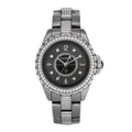 Stainless Steel Ceramic Diamond 33mm J12 Quartz Watch Grey