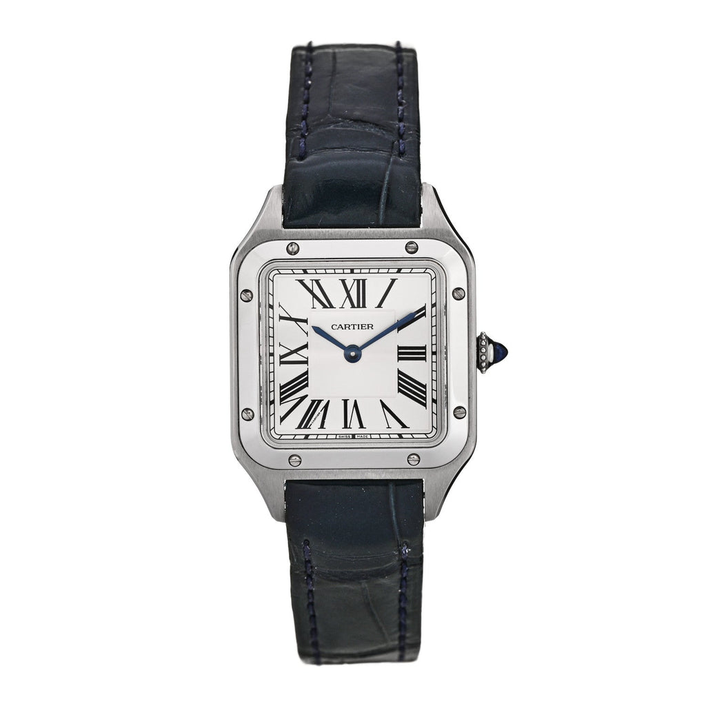 Stainless Steel Alligator 27.5mm Santos Dumont Quartz Watch