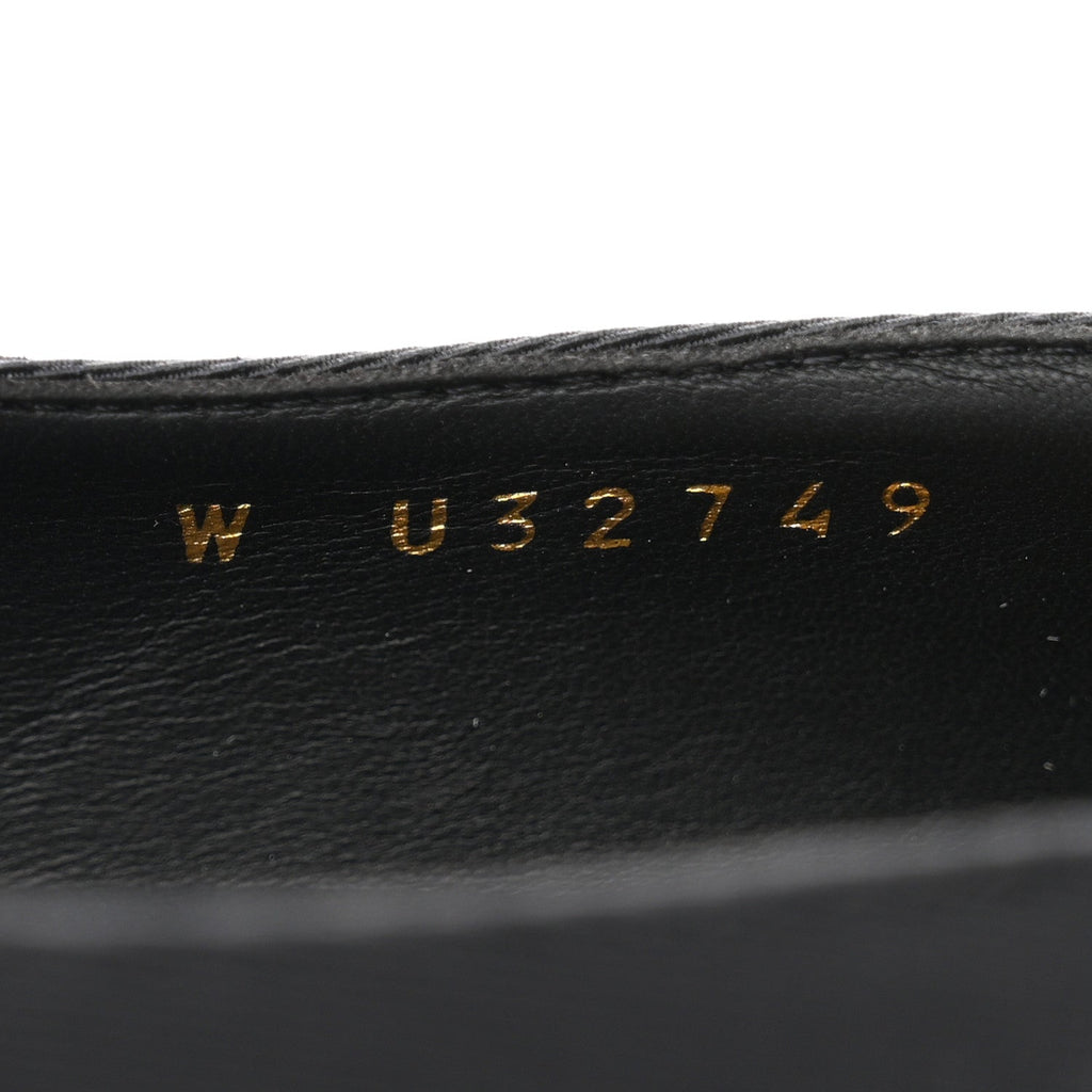 Grosgrain Cap Toe Uniform Pumps 35 Black