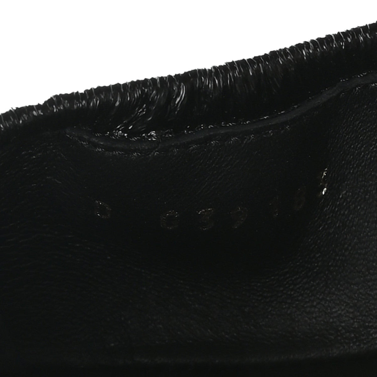 Lambskin Shiny Goatskin Calfskin Ballerina Flats 39.5 Black