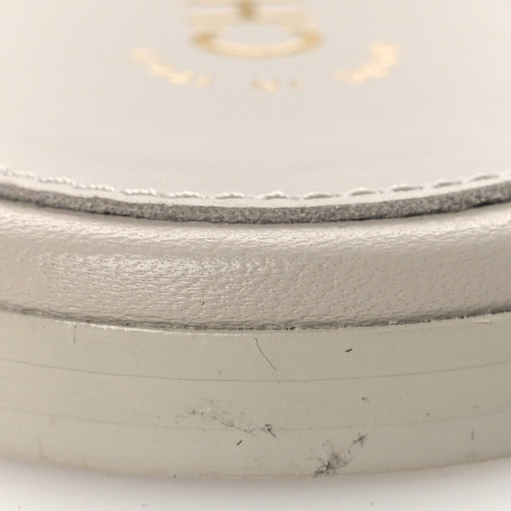 Lambskin Quilted Turnlock Flat Mules 39.5 Light Gray