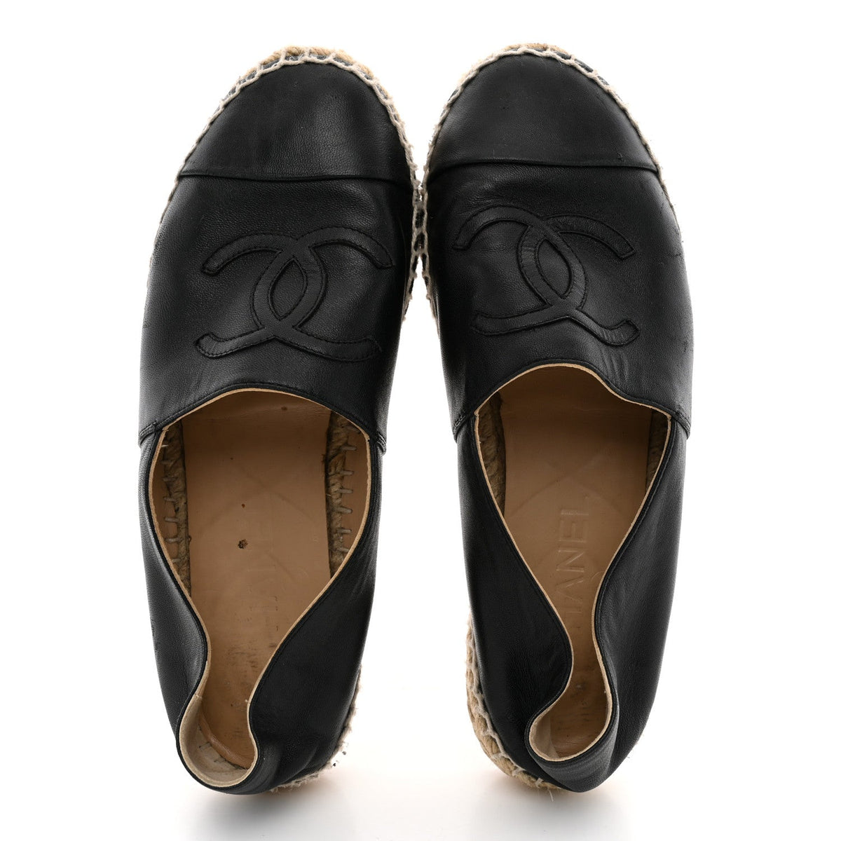Lambskin CC Espadrilles 37 Black