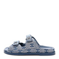 Denim CC Velcro Dad Chain CC Slide Sandals 39 Blue