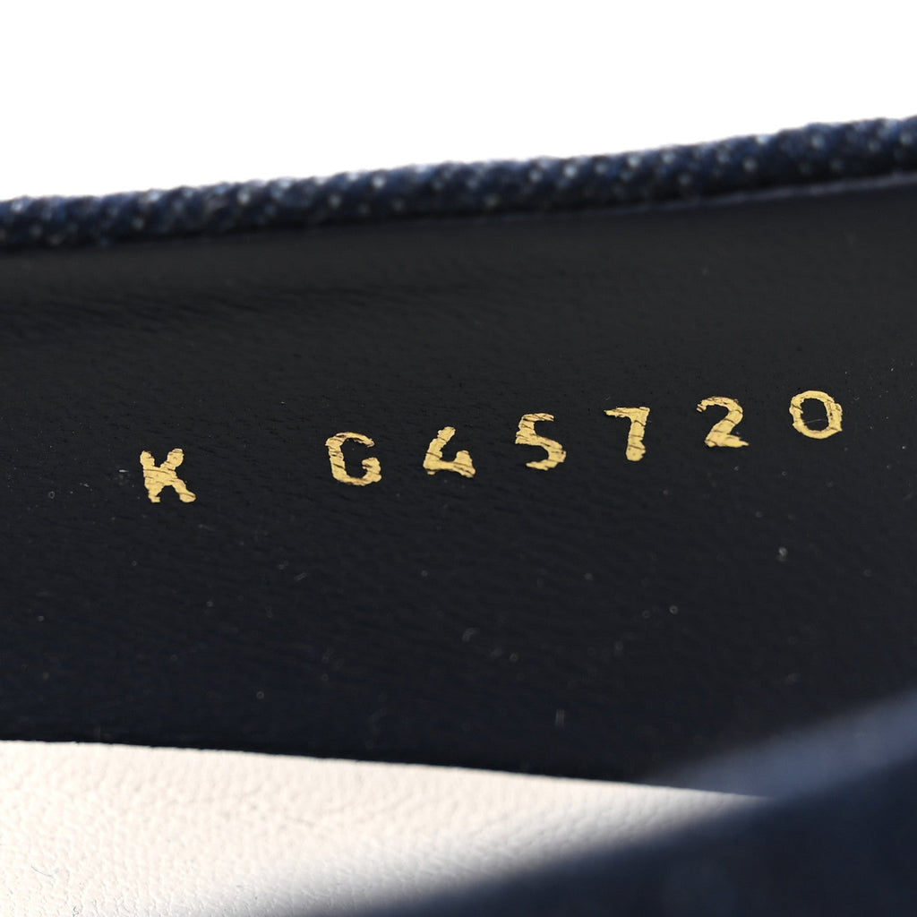 Denim CC Turnlock Loafers 36 Dark Blue