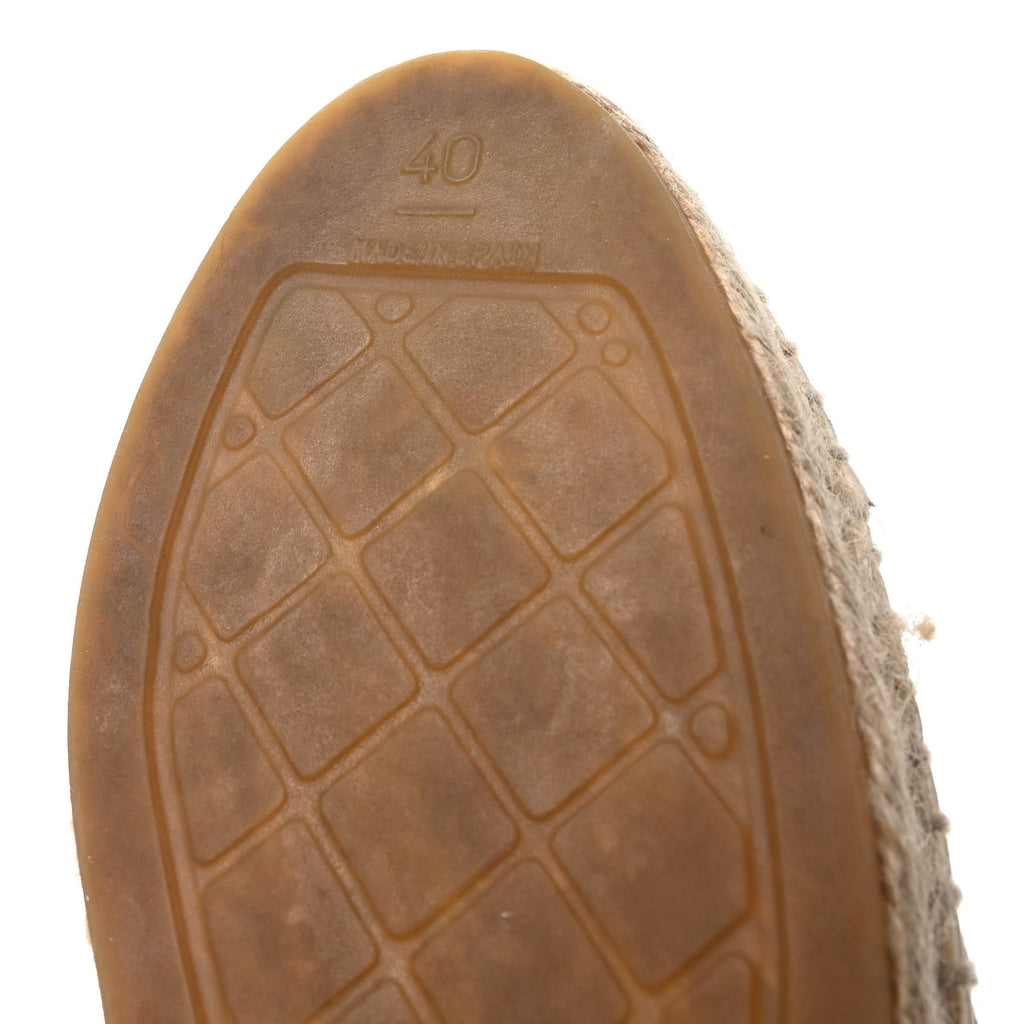 Calfskin CC Espadrille Mules 40 Ivory
