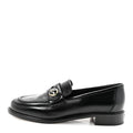 Shiny Calfskin CC Mocassin Loafers 38.5 Black