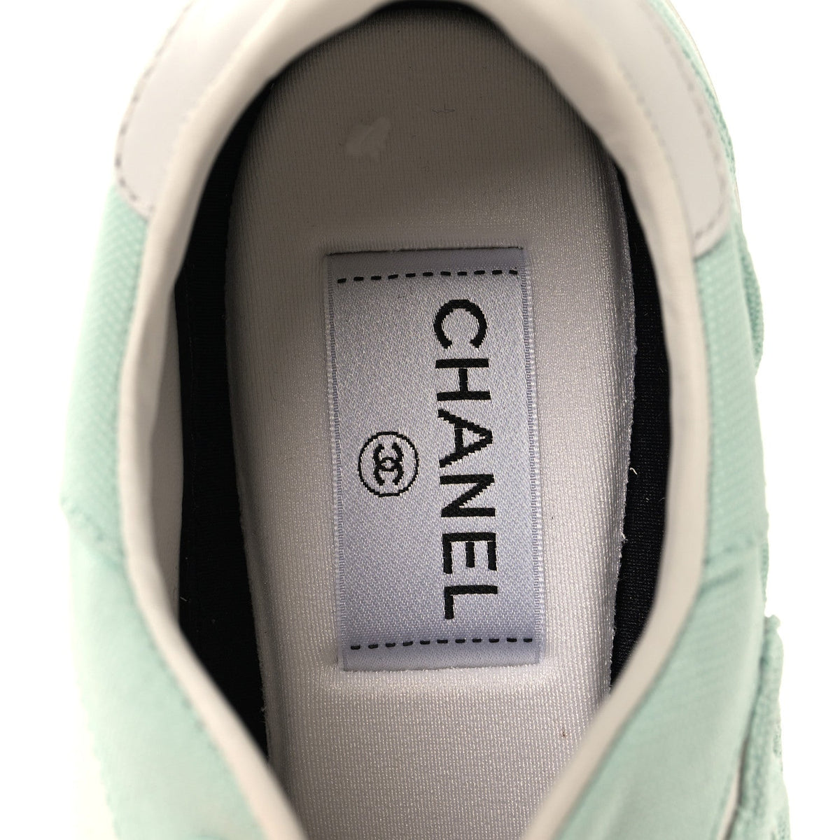 Cotton Sneakers 38.5 Light Turquoise White