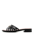 Goatskin Caged CC Slide Sandals 35.5 Black
