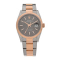 Stainless Steel 18K Everose Gold 36mm Oyster Perpetual Datejust Watch Slate 126231