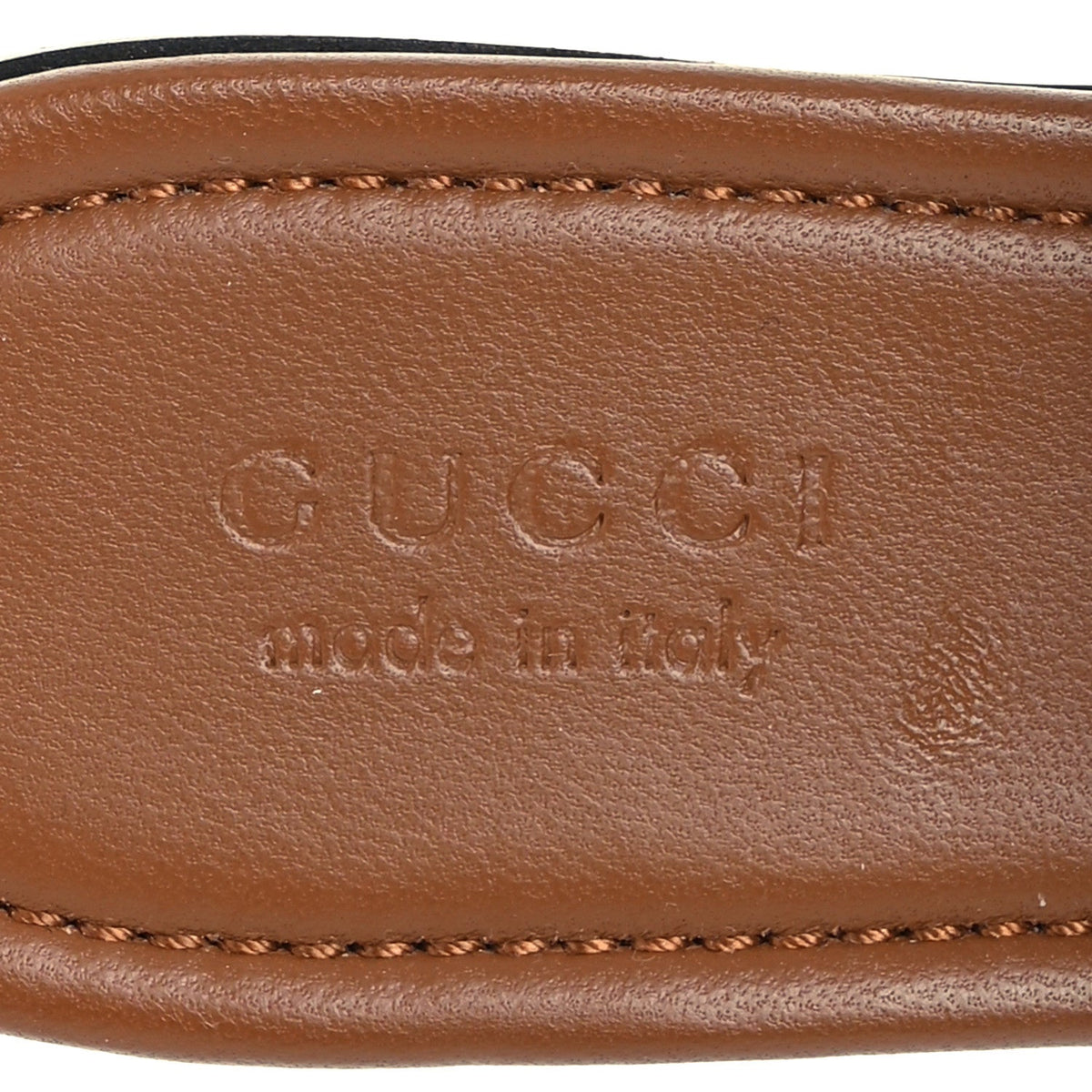Calfskin Monogram Horsebit Womens Slide Sandals 38 Sundial Beige Ebony