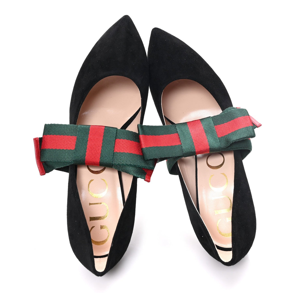 Kid Scamosciato Removable Web Bow High Heel Pumps 39.5 Black