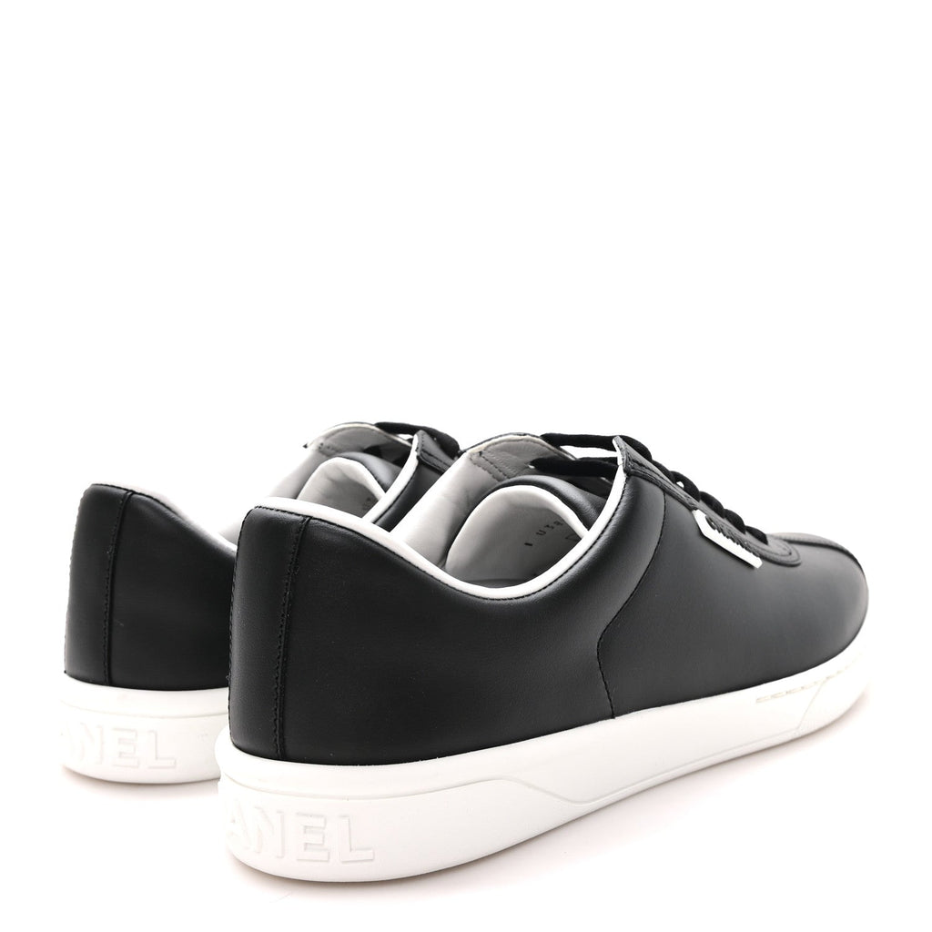 Calfskin CC Womens Sneakers 39.5 Black