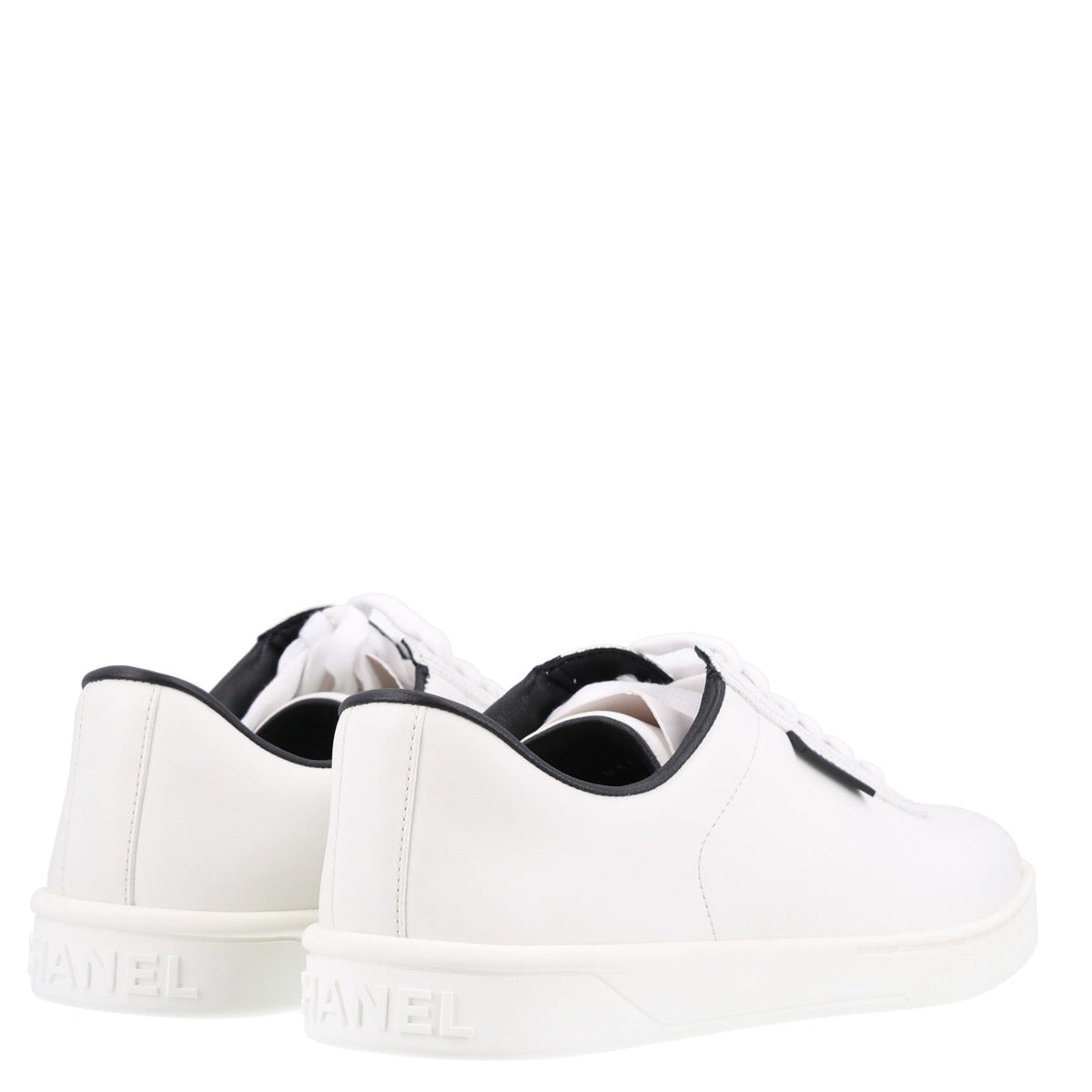 Calfskin CC Womens Sneakers 37.5 White