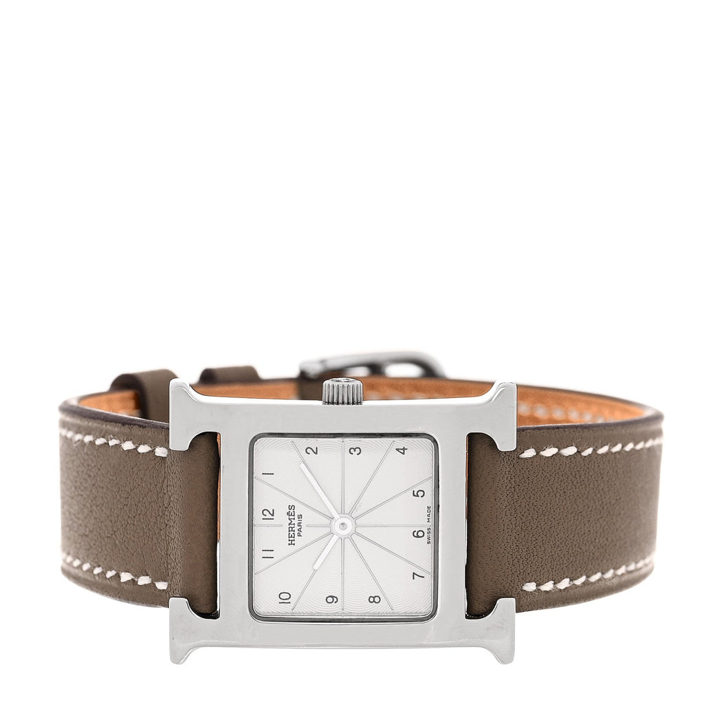 Stainless Steel Swift 21mm Heure H Hour Quartz Watch Epsom