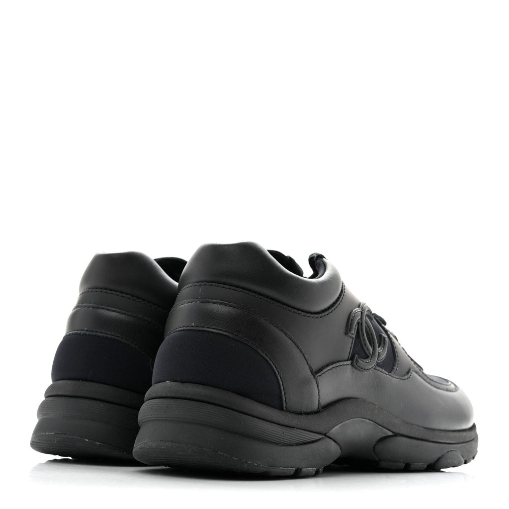 Calfskin Lambskin CC Uniform Sneakers 36 Black