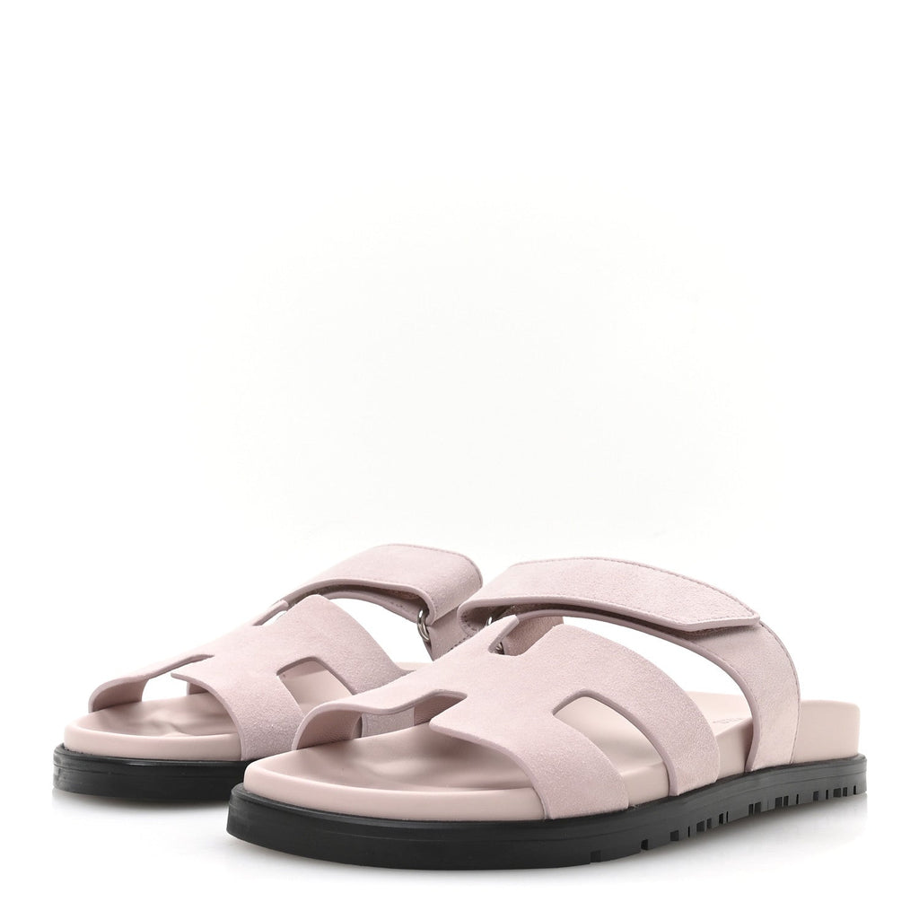 Suede Goatskin Womens Chypre Sandals 36 Rose Porcelaine