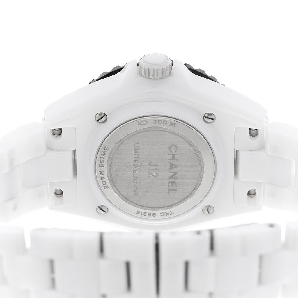 Stainless Steel Ceramic 33mm J12 Limited Edition Couture Quartz Watch White