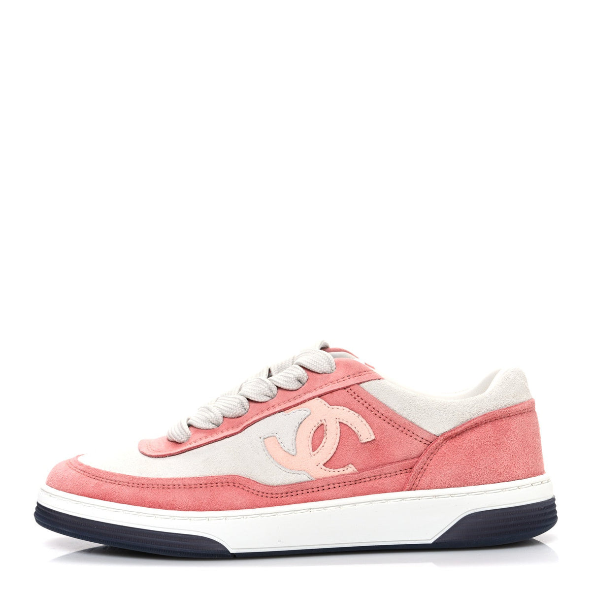 Suede Kidskin Womens CC Sneakers 35.5 White Pink