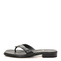Lambskin CC Thong Sandals 37 Black