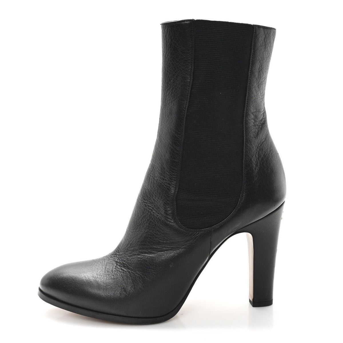 Calfskin Interlocking CC Calf Boots 38.5 Black