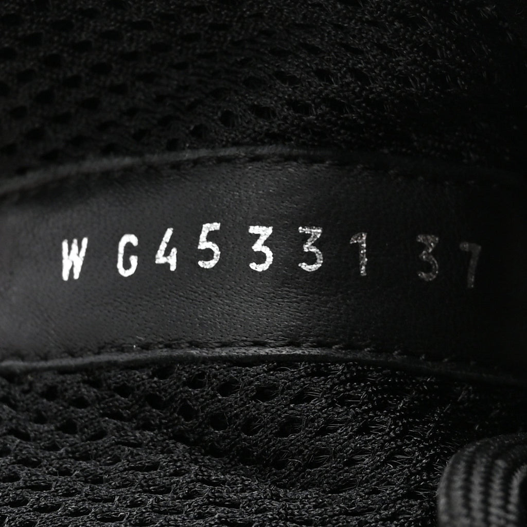Suede Calfskin Nylon Grosgrain CC Sneakers 37 Black