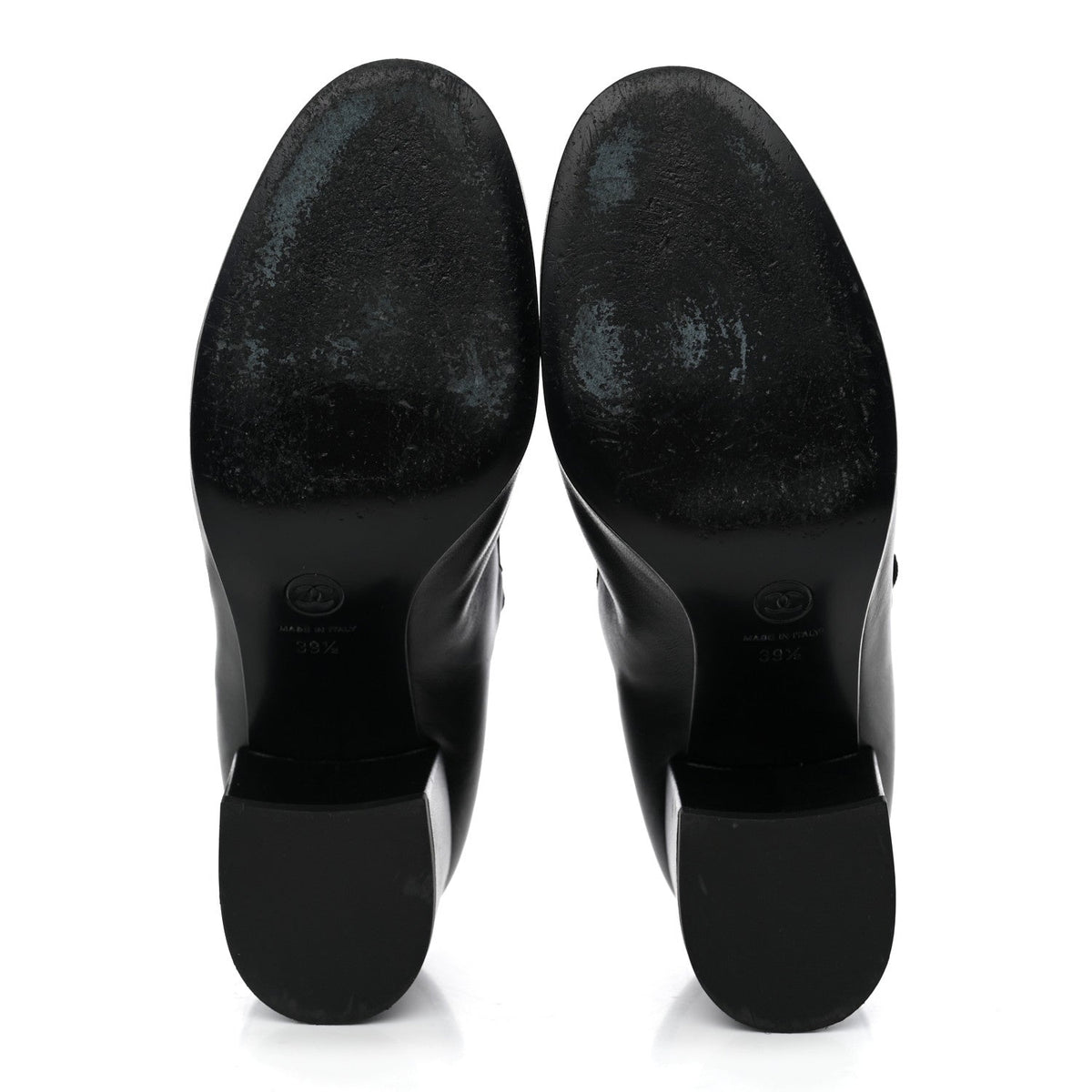 Lambskin Mary Jane Charm Pumps 39.5 Black