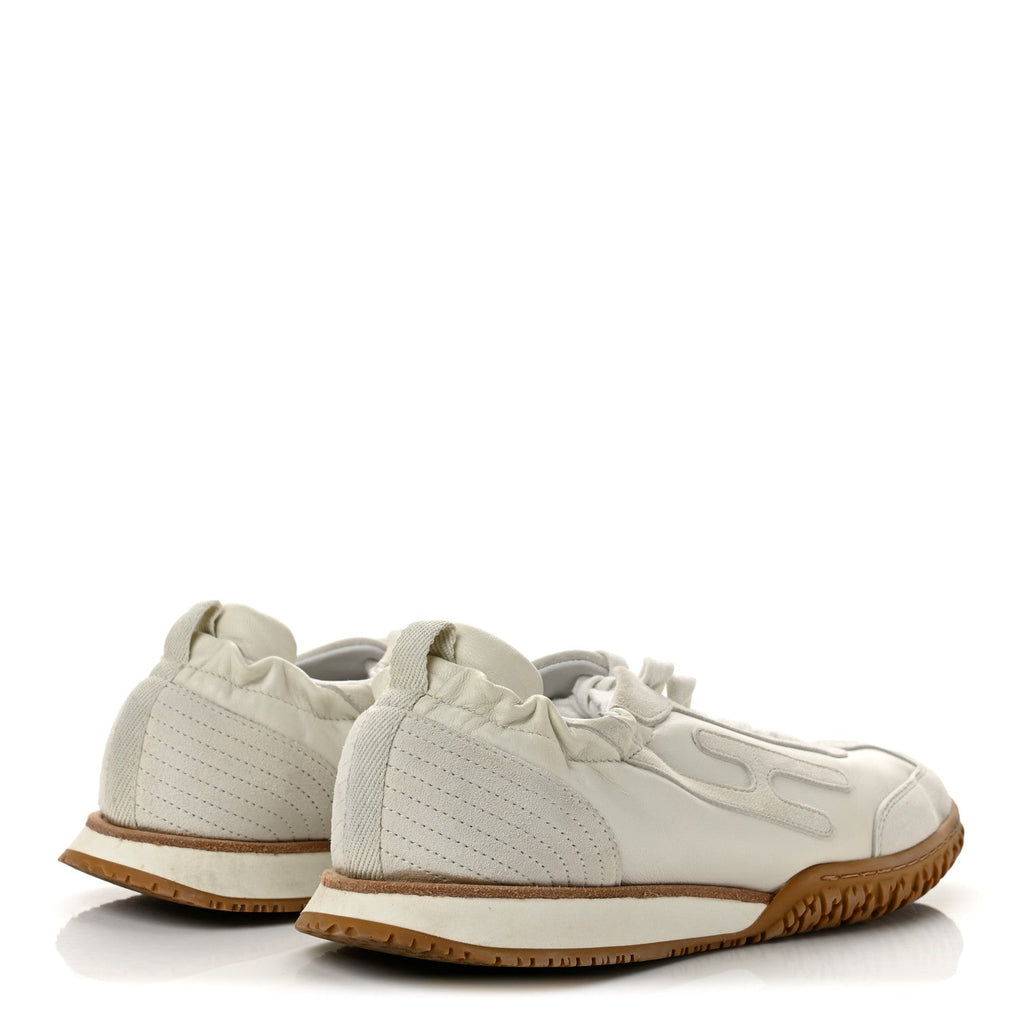 Nappa Suede Goatskin Jet Sneakers 38 White