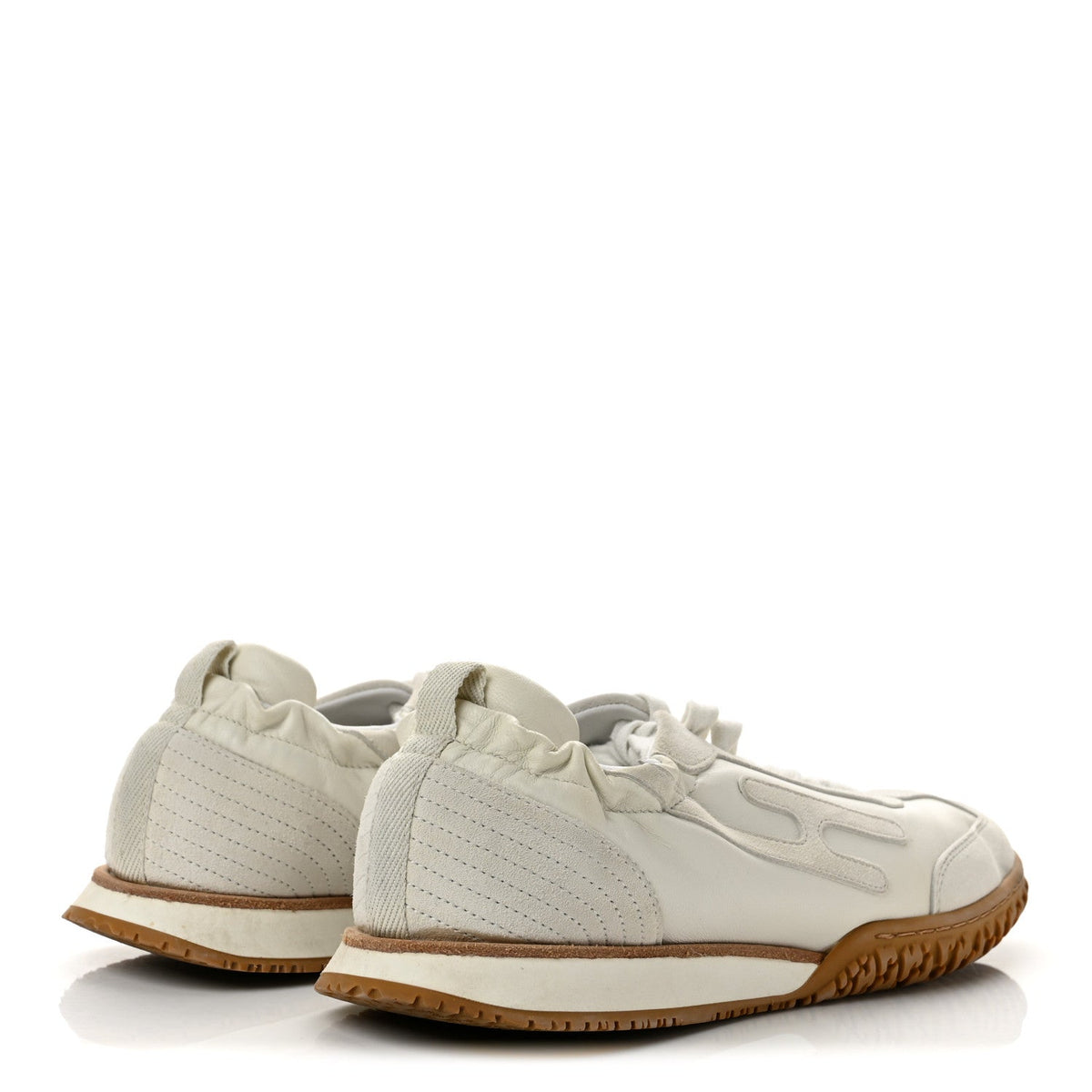 Nappa Suede Goatskin Jet Sneakers 38 White