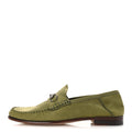 Nubuck Womens Horsebit Loafers 37 Herbs Light Green