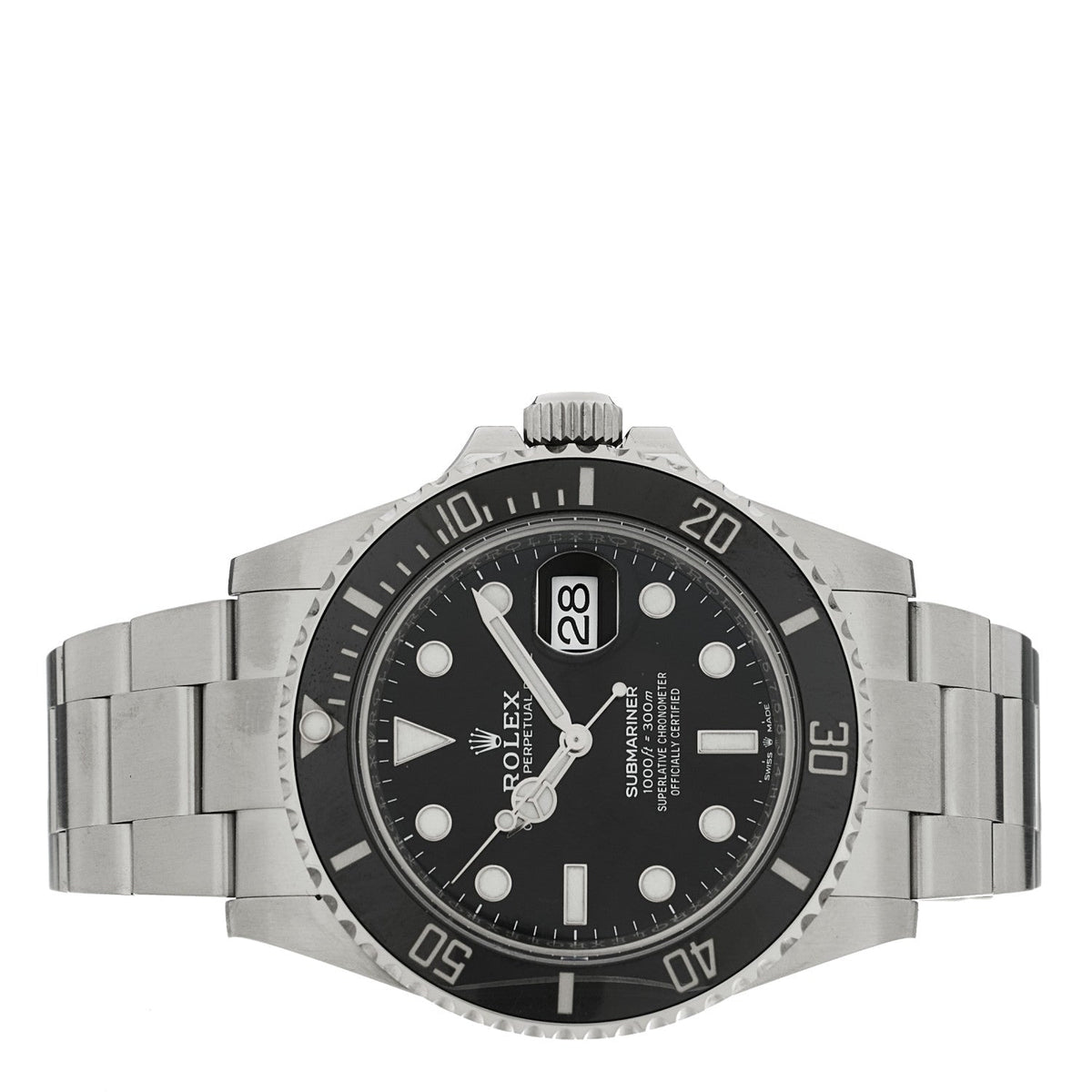 Stainless Steel 41mm Oyster Perpetual Submariner Date Watch Black 126610LN