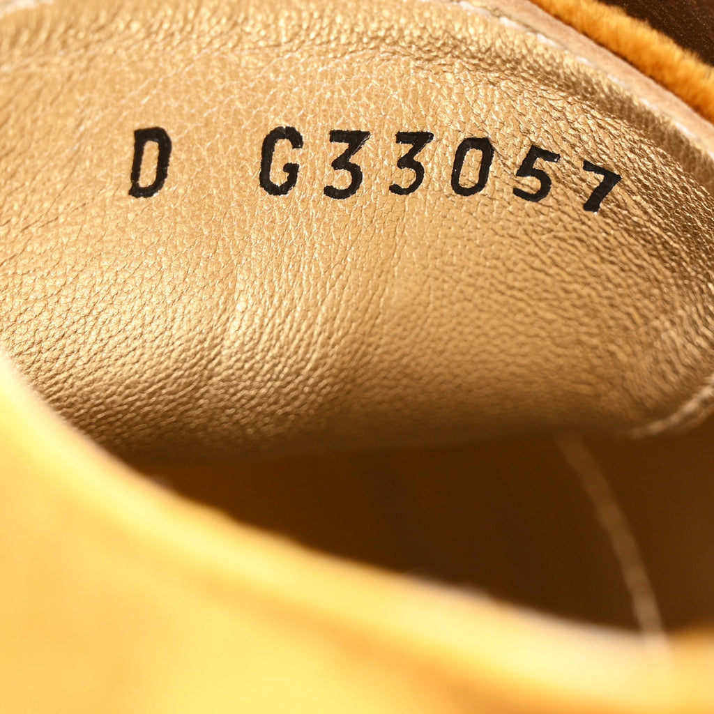 Velvet CC Lace Up Ankle Boots 39 Gold