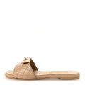 Lambskin Quilted CC Turnlock Sandals 39 Beige