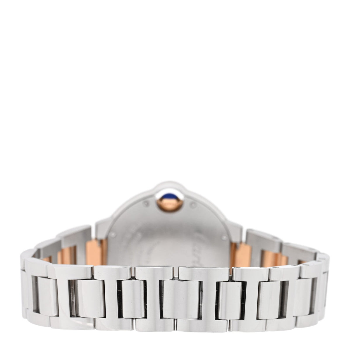 Stainless Steel 18K Pink Gold Diamond 33mm Ballon Bleu De Cartier Automatic Watch