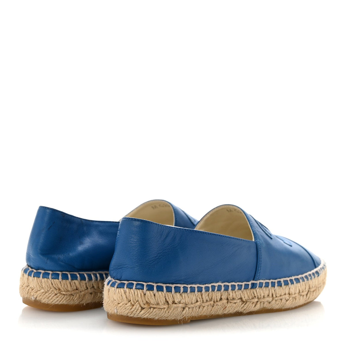 Lambskin CC Espadrilles 37 Blue