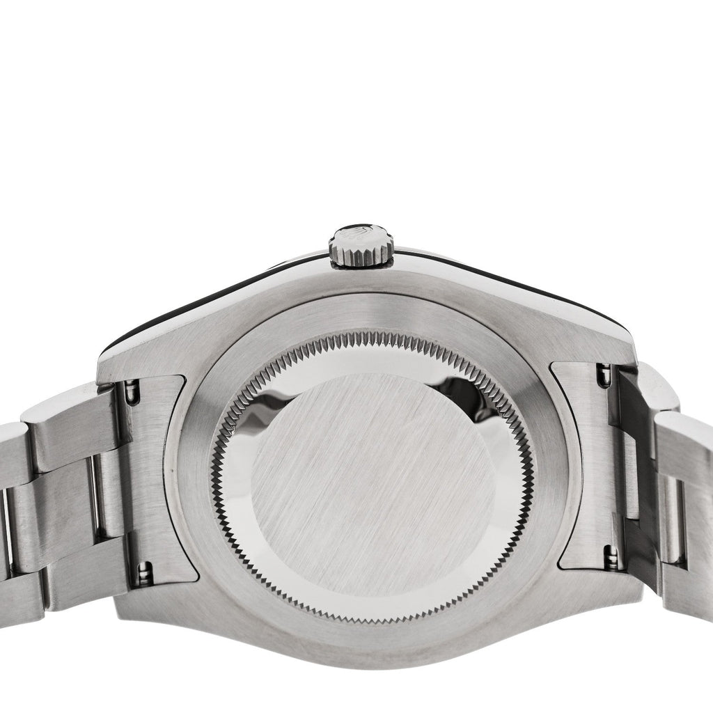 Stainless Steel 18K White Gold 41mm Oyster Perpetual Datejust Watch Black 116334