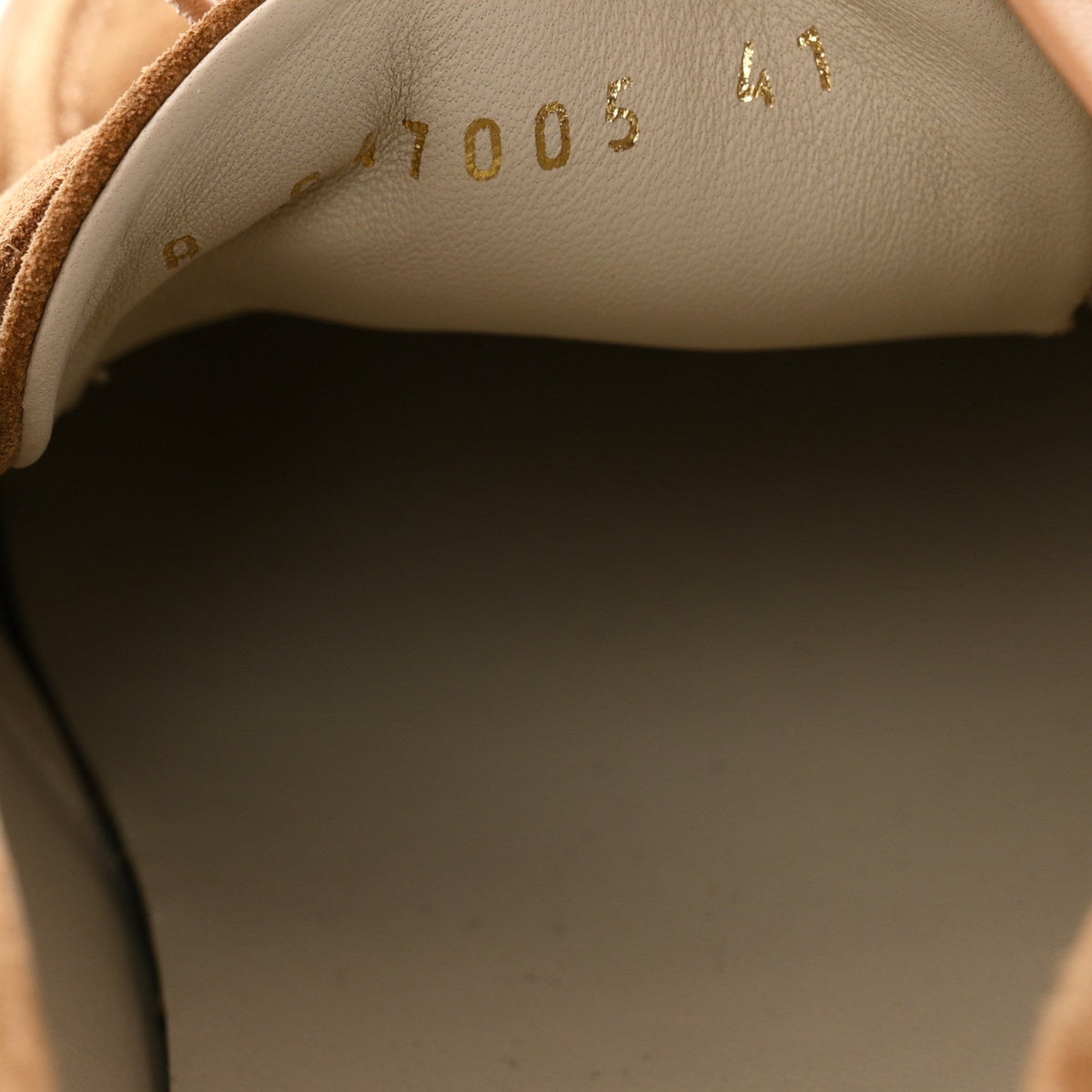 Suede Calfskin CC Chain Loafers 41 Dark Beige