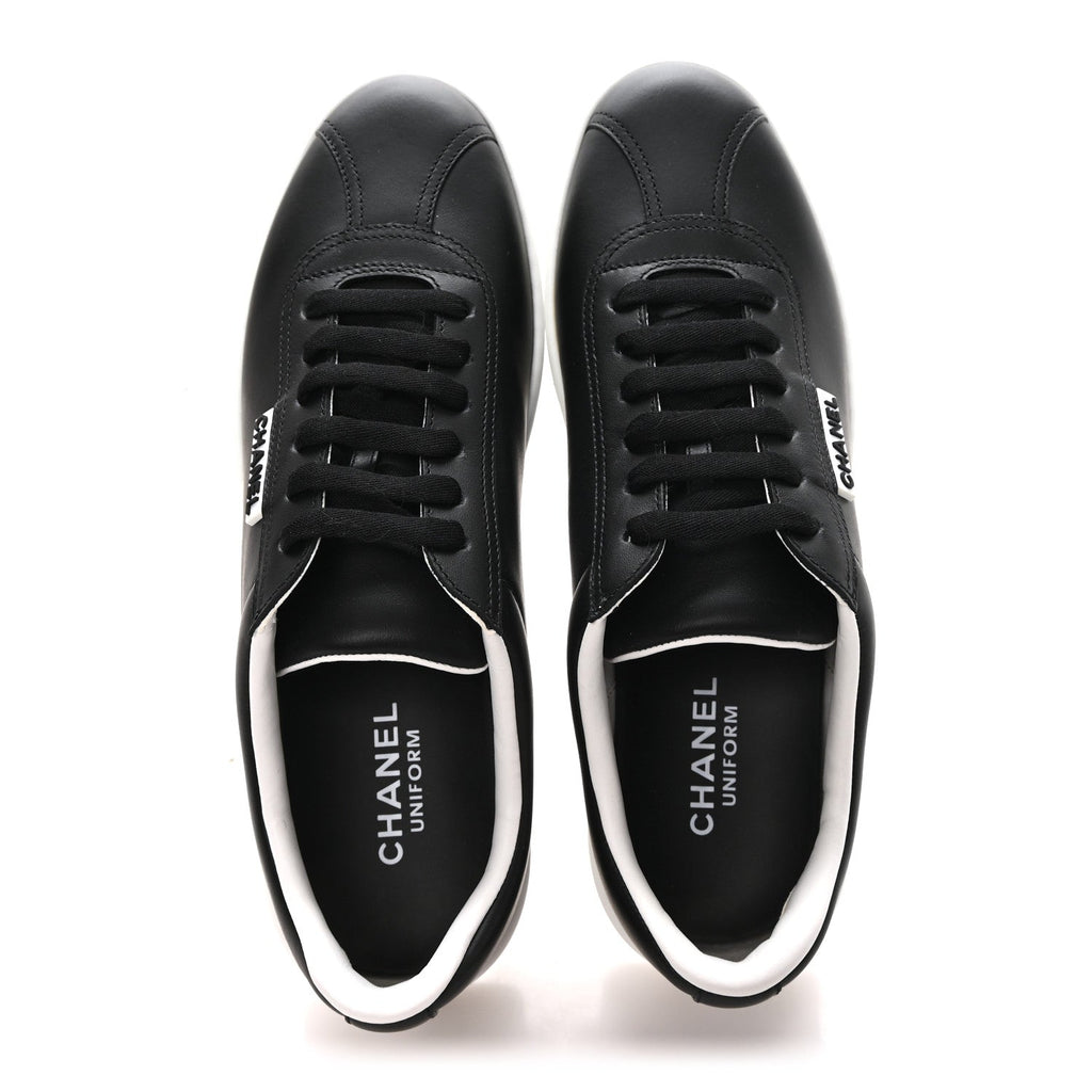 Calfskin CC Womens Sneakers 39.5 Black