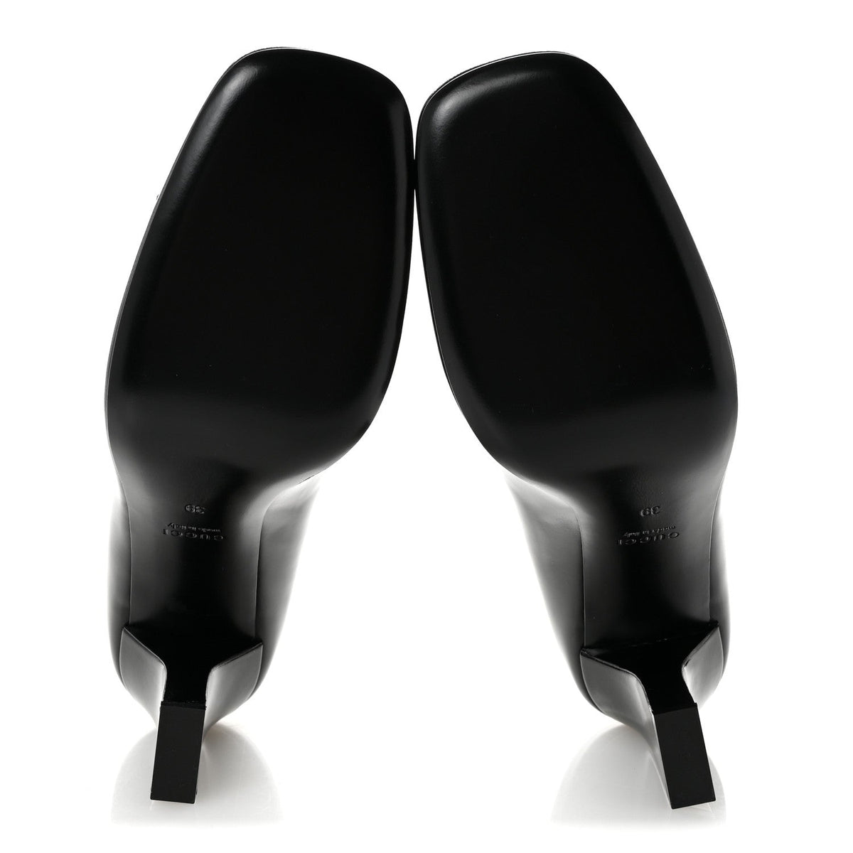 Shiny Calfskin Horsebit Signora 85mm Pumps 39 Black