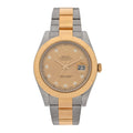 Stainless Steel 18K Yellow Gold Diamond 41mm Oyster Perpetual Datejust II Watch Champagne 116333