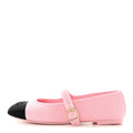 Fabric Grosgrain Mary Jane Flats 38 Light Pink Black