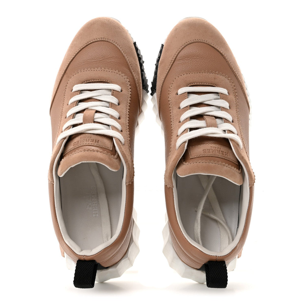 Sport Goatskin Suede Goatskin Womens Bouncing Sneakers 37 Beige Perlino