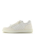 Grained Calfskin Fabric Womens Logo Sneakers 37.5 White 37.5 White