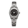 Stainless Steel 24mm Oyster Perpetual Watch Black 76080